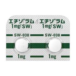 エチゾラム錠1mg「SW」（メディサ新薬）