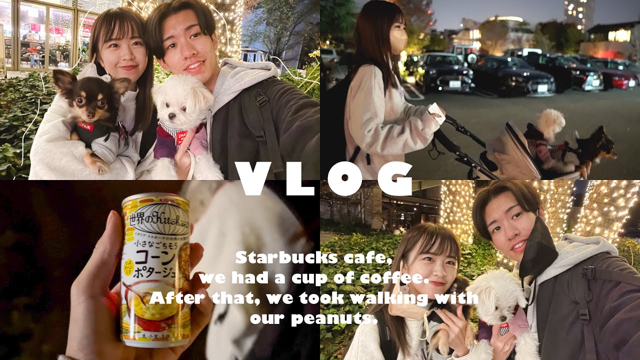 vlog)夜に同棲中の彼女と公園でコーンポタージュを飲む幸せ. - YouTube