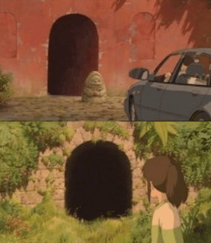 生き返りのトンネルのデザインが違う