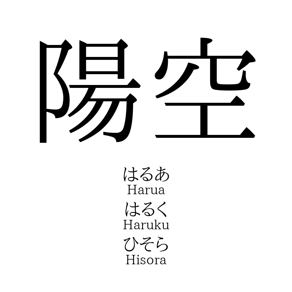 37位：陽空 （はるく、ひだか）