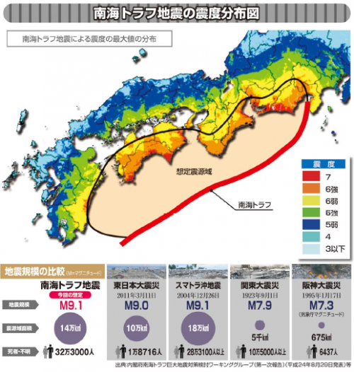 30年以内に震度6弱の確率：46.6％