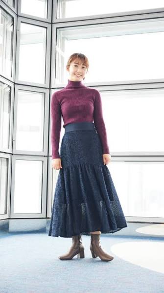 アナウンサーの中でも美脚として知られる
